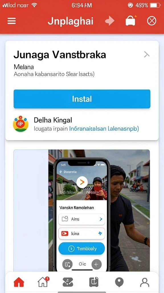 jktok - Tampilan antarmuka pengguna yang sederhana dan menarik.